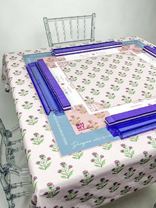 Pink Instructional Mahjong Tablecloth
