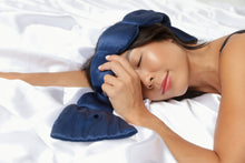 Load image into Gallery viewer, Silk Weighted Sleep Mask- Sapphire - Eye Mask