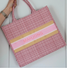 Load image into Gallery viewer, Pink-a-Tweed Mahjong Tote