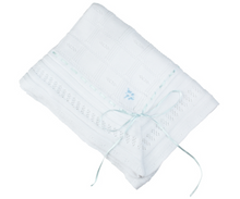 Load image into Gallery viewer, Ribbon Pointelle Knit Blanket