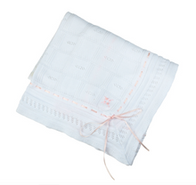 Load image into Gallery viewer, Ribbon Pointelle Knit Blanket