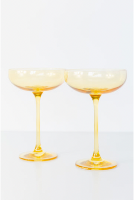 Colored Champagne Coupe-Yellow