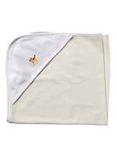 Load image into Gallery viewer, Baby Hooded Towel, Combed Cotton: Puppy (Beige)