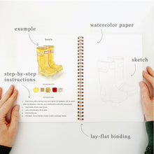 Load image into Gallery viewer, Garden watercolor workbook