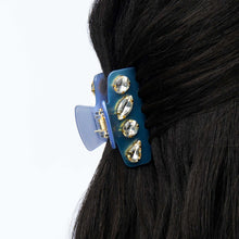 Load image into Gallery viewer, FRENCH BLUE MINI CRYSTAL CLAW CLIP