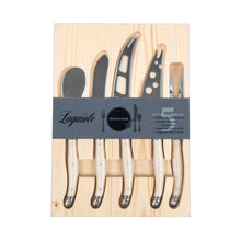 Load image into Gallery viewer, Laguiole 5-Piece Artisan Ivory-Colored Cheese Knife Set 