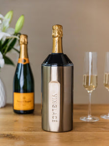 Champagne Gift Sets with Glass Lined Flutes: Rose Gold