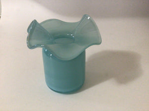 Ruffle Bud vase: Pink / Blown Glass / 5”x4”