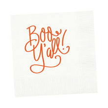 Load image into Gallery viewer, Boo Y'all! | White with Orange Napkins