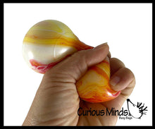 Load image into Gallery viewer, 1 Marble Swirl Soft Doh Filled Stretch Ball - Ultra Squishy