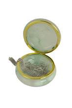 Load image into Gallery viewer, Round Green Alabaster Trinket Box
