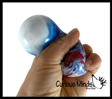 Load image into Gallery viewer, 1 Marble Swirl Soft Doh Filled Stretch Ball - Ultra Squishy