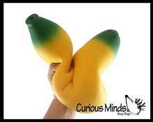 Load image into Gallery viewer, 1 Jumbo Doh Banana Fruit Soft Fluff- Filled Squeeze Squishy