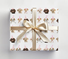 Load image into Gallery viewer, Birthday Puppies Gift Wrap – Dog Lover Birthday Wrapping Paper