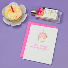 Load image into Gallery viewer, Sweet Wishes On Your Birthday - Birthday - Cupcake Paperclip Card