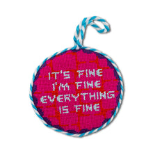 Load image into Gallery viewer, Needlepoint Ornament - Everything&#39;s Fine