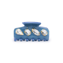 Load image into Gallery viewer, FRENCH BLUE MINI CRYSTAL CLAW CLIP