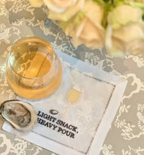 Load image into Gallery viewer, Oyster Cocktail Napkin, Light Snack Heavy Pour