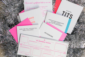 You're the Tits Letterpress Greeting Card