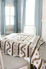 Load image into Gallery viewer, Scalloped Square Table Topper | Boxwood Garden Espresso