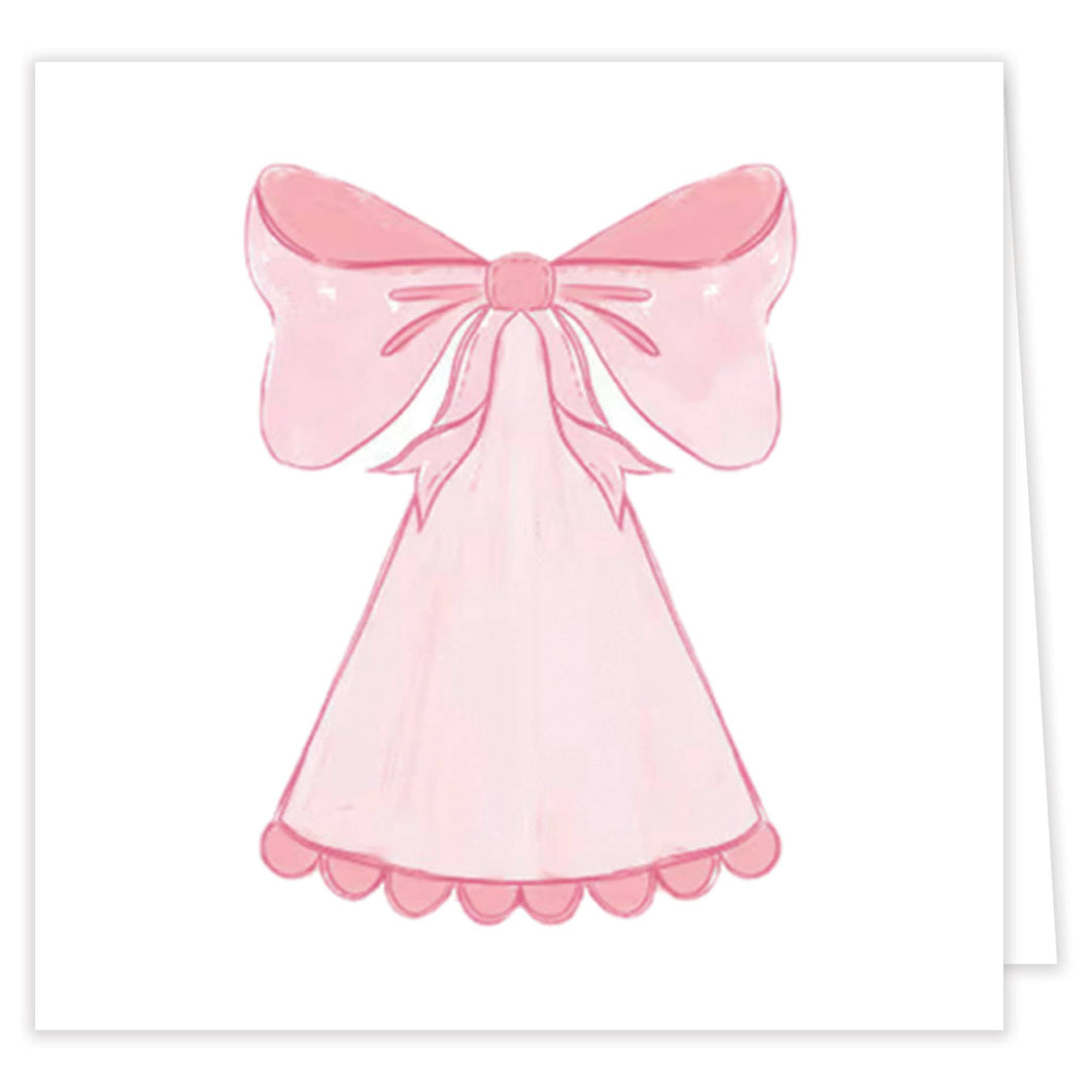 Pink Party Hat Folded Enclosure Card Set with Envelopes