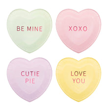 Load image into Gallery viewer, Conversation Hearts Dessert Plate Set