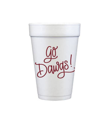 Go Dawgs! | Maroon Foam Cups