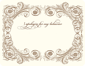 Apology Greeting Card