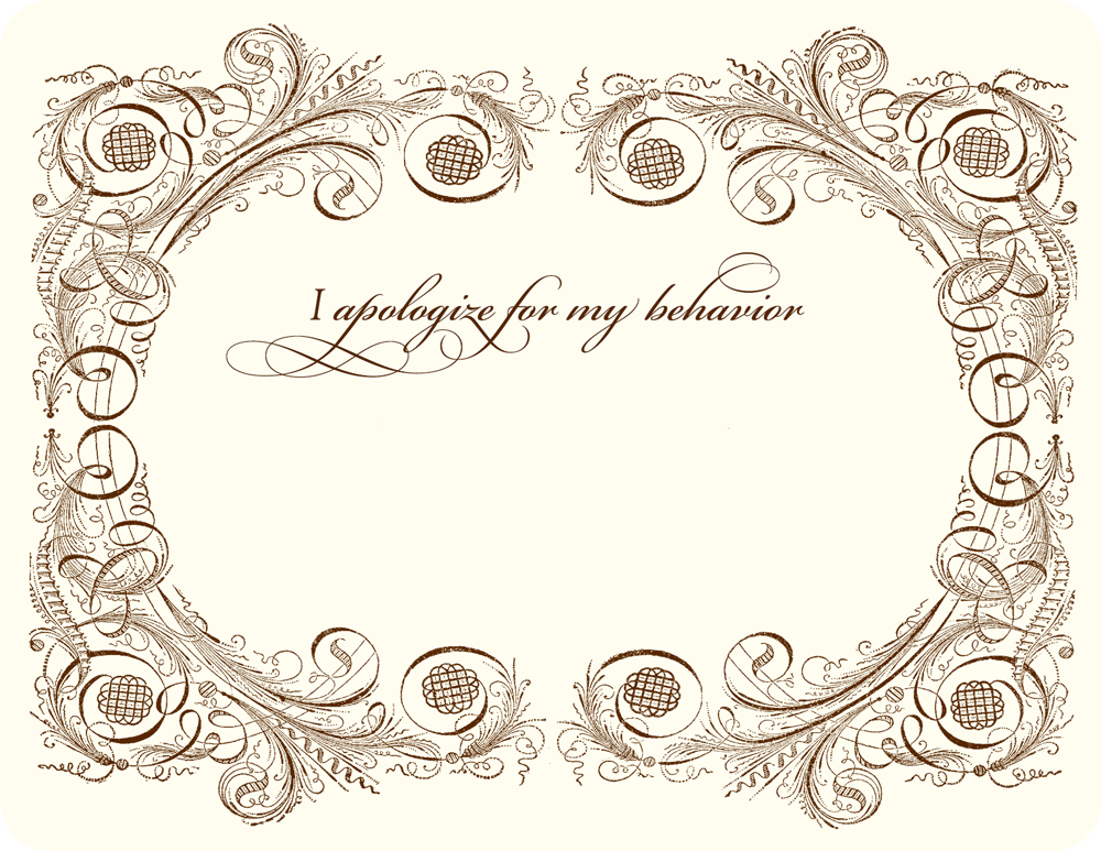 Apology Greeting Card