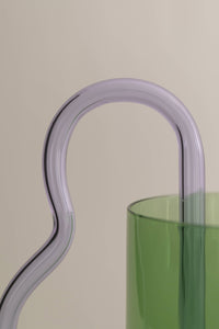 Bean Pitcher, Green/Lilac