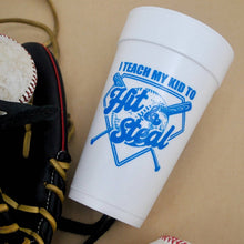 Load image into Gallery viewer, I Teach My Kids to Hit &amp; Steal Baseball Foam Cups | 10 pack