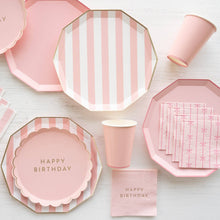 Load image into Gallery viewer, PETAL PINK SIGNATURE CABANA STRIPE PLATES