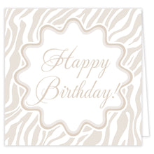 Load image into Gallery viewer, Taupe Zebra Folded Enclosure Card Set with Envelopes