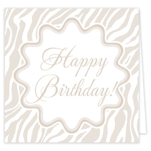 Taupe Zebra Folded Enclosure Card Set with Envelopes