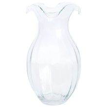 Load image into Gallery viewer, Hibiscus Glass Clear Vertical Fluted Vase