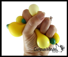 Load image into Gallery viewer, 1 Doh Banana Fruit Soft Fluff- Filled Squeeze Stress Balls