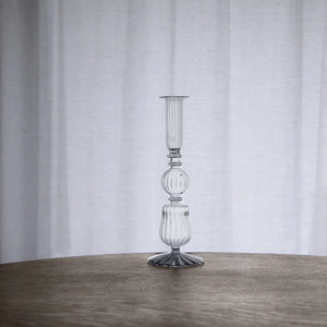 GLASS Cambridge Sophia 9" Candlestick Holder Set of 2 (Clear)