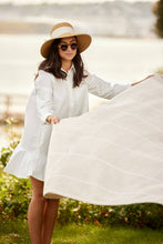Load image into Gallery viewer, The Lightweight Blanket - Windowpane Wheat