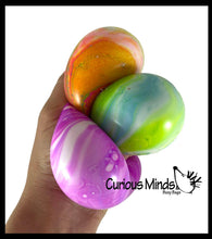 Load image into Gallery viewer, 1 Marble Swirl Soft Doh Filled Stretch Ball - Ultra Squishy