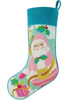 Load image into Gallery viewer, Papa Noel Embroidered Needlepoint Stocking