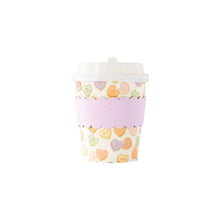 Load image into Gallery viewer, Conversation Hearts Cozy To-Go Cups (8 ct)