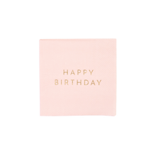 Load image into Gallery viewer, Petal Pink Signature Happy Birthday Cocktail Napkins
