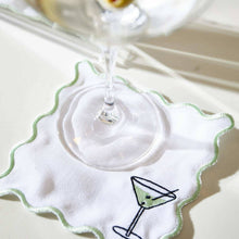 Load image into Gallery viewer, Embroidered Cocktail Napkins with Reusable Acrylic Box