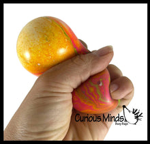 Load image into Gallery viewer, 1 Marble Swirl Soft Doh Filled Stretch Ball - Ultra Squishy