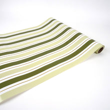 Load image into Gallery viewer, Green Stripe Paper Table Runner