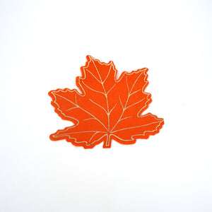 Die Cut Autumn Leaf Shaped Beverage Napkin