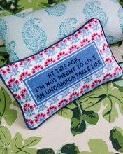 Load image into Gallery viewer, Uncomfortable Needlepoint Pillow