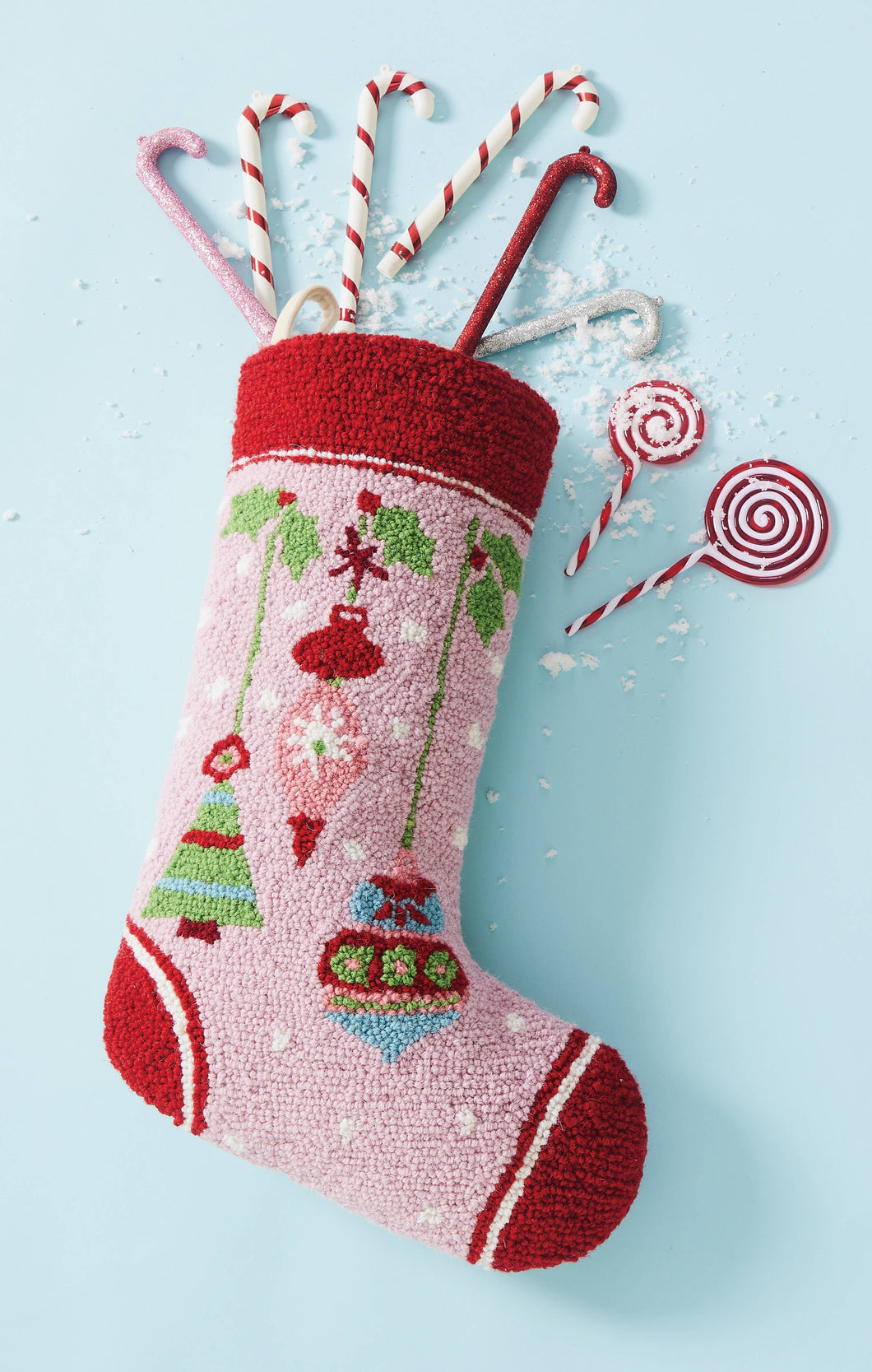 Holiday Sparkle Hook Stocking