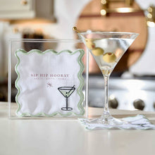 Load image into Gallery viewer, Embroidered Cocktail Napkins with Reusable Acrylic Box