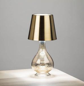 Classic Shade LED Bottle Stopper Light-5"H-Gold